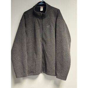 The North Face Mens XXL Gray Wool Blend Full Zip Mock Neck Jacket Gray Outdoor
